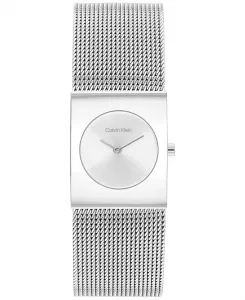 Женские часы ck pulse серебристого тона с сетчатым браслетом из нержавеющей стали 21,5 мм Calvin Klein, silver