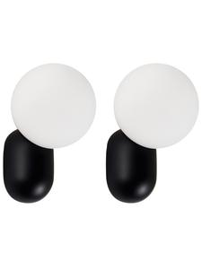 Beliani Комплект из 2 настенных светильников HELME в черно-белом исполнении