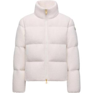 Куртка с молнией и утеплителем Moncler, айвори