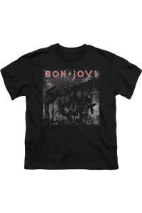 Футболка с коротким рукавом Bon Jovi Slippery Cover для детей Gildan, черный
