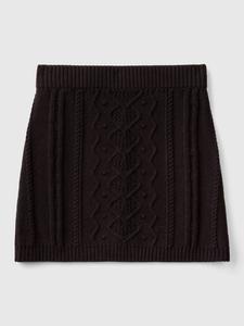 Benetton Черная вязаная юбка