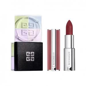 Набор матовой рассыпчатой пудры для лица с четырьмя отделениями, фиксирующий макияж, 12г+3,4г Givenchy