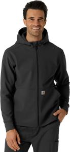 Толстовка Carhartt Scrubs C84023 Rugged Flex Modern Fit из флиса с накладным лифом, Black
