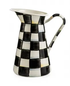 Кувшин Courtly Check Medium Practical Mackenzie-Childs, белый/черный