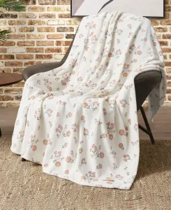 Мягкий плед с цветочным узором «Ромашки», 127 x 178 см Lucky Brand, слоновая кость