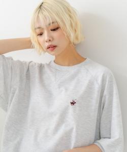 Мини-футболка с рукавами реглан из флиса BEVERLY HILLS POLO CLUB, светло-серый