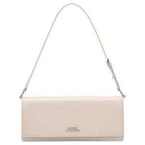 MARC JACOBS Хлопковая женская сумка через плечо из спайцолато кожи белого цвета