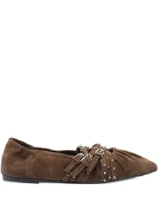 Балетки Brendah с заостренным носком и пряжкой Ash, коричневый