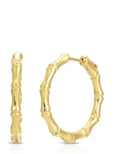 Серьги-кольца Bamboo из желтого золота Anita Ko, золотой