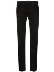 Прямые джинсы с нашивкой-логотипом DSQUARED2, черный