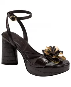 Женские брендовые босоножки Haden с пайетками Karl Lagerfeld Paris, коричневый