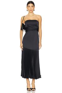 Milly плиссированное миди-платье Amur, navy