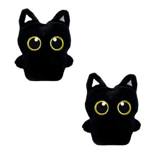 Угольный шарик котенок милый мультяшный эльф кукла универсальный плюшевый кулон унисекс пары 4см/8см/10см высота ROUERXIONG, черный