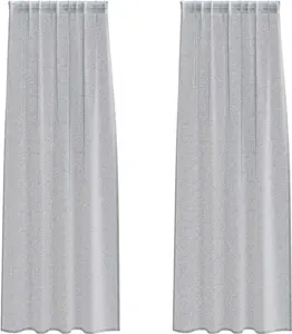 Шторы из вуали , 2 шт., темно-серые, 260 x 140 см, полиэстер vidaXL