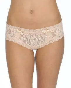 Кружевные плавки бикини с декоративными бантиками Hanky Panky, бежевый