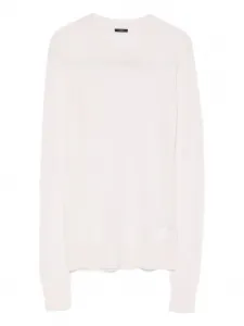 Кашемировый свитер с круглым вырезом JOSEPH, розовый