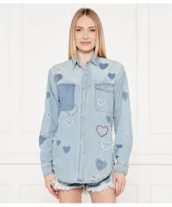 Джинсовая рубашка Oversize fit One Teaspoon, синий