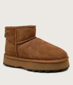 Снежные ботинки Sharky Micro Flatform Emu Australia, коричневый