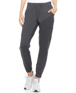 Женские медицинские брюки средней посадки с шестью карманами для йоги, джоггеры, цвет винный, размер Large Medichic, Pewter