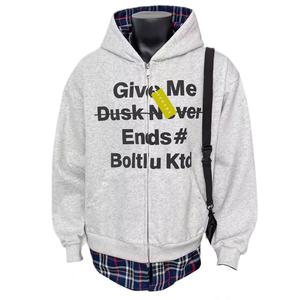 Толстовка Unisex Hooded Moderate Cardigan ZIAREL, heather серый