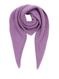 Мягкий шарф с бахромой - аксессуар для холодных дней в фиолетовом цвете. Faera