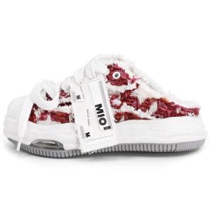 MIO Женские противоскользящие тапочки с композитной подошвой и закрытым носком розово-красного и белого цветов, цвет Red/White Color