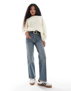 Джинсы Moxy прямые, с накидкой, средней грязевой расцветки, б/у Dr Denim