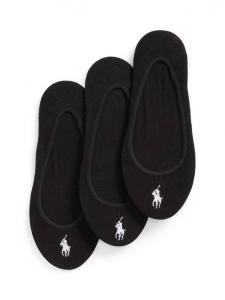 Ультранизкие носки-следки Ralph Lauren, Pack of 3, Black