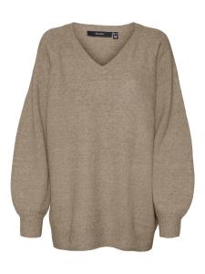 Тонкий вязаный свитер VERO MODA Sweater Leaf, песочный