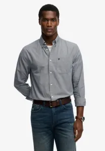 Рубашка с длинным рукавом в стиле преппи Superdry & Co, Navy Micro Houndstooth