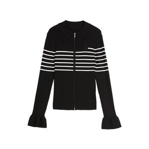 ELLE Кардиган женский черный с круглой горловиной средней длины