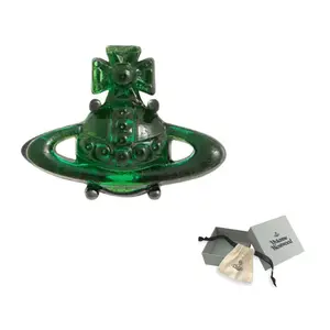 Vivienne Westwood Латунные серьги-гвоздики с кубическим цирконом мужские cyber green