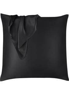Aspero Шелковая наволочка 80x80 см, цвет «Энна», черная
