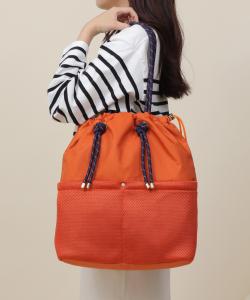 Нейлоновая сумка-тоут с завязками и ручкой из шнура United Base, цвет Orange