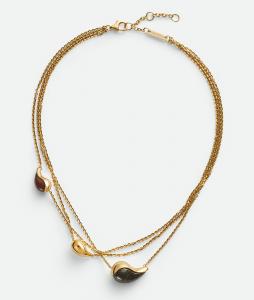 Подвеска-мраморное ожерелье BOTTEGA VENETA, дерево/зеленый мрамор