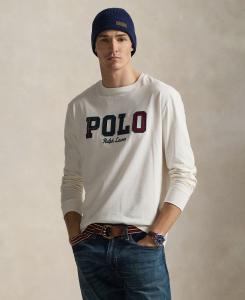 Мужская футболка с длинными рукавами в клетку с аппликацией логотипа Polo Ralph Lauren, Nevis