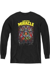 Футболка с длинным рукавом Mister Miracle из Лиги Справедливости Америки для молодежи Gildan, черный