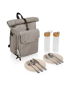 20-литровый рюкзак-холодильник Carmel Roll Top для пикника Picnic Time, серый