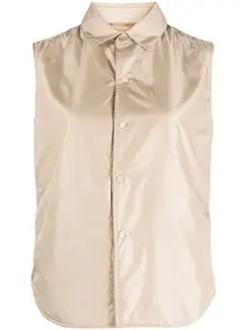 Жилет с блеском и застежкой на кнопки ASPESI, нейтральный