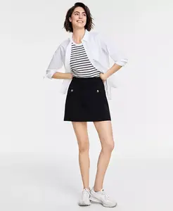 Женская мини-юбка из понте-трикотажа On 34th, черный