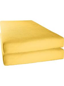 Erwin Müller Комплект из 2 простыней из жатой ткани, Вертинген, желтого цвета