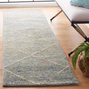 Ковер-дорожка SAFAVIEH, 69 x 244 см, Himalaya Collection, Blue, ручной работы из шерсти, идеально для помещений с высокой проходимостью в гостиной, спальне (HIM423M)