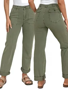 Женские джинсы с высокой талией и прямыми штанинами, стрейч