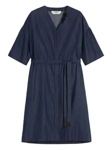 Джинсовое платье мини с поясом 'S Max Mara, синий