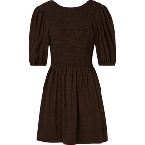 Женское платье с коротким рукавом GANNI, темно-коричневый