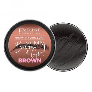 Eveline Cosmetics, Brow&Go! Мыло для укладки бровей коричневого цвета, 25г
