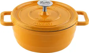 Чугунная кастрюля Салли, средняя, горчично-желтая Sallys