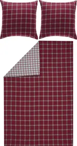 Двустороннее постельное белье красное 1x 200x200 см + 2x 80x80 см Erwin Müller