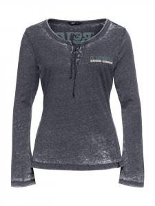 Футболка с длинными рукавами Queen Kerosin Forever 2 Wheels серого цвета