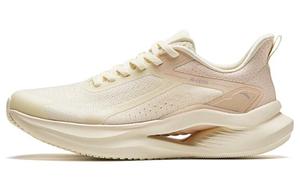 Кроссовки женские с низким верхом светло-бежевые белые/сажево-коричневые Anta